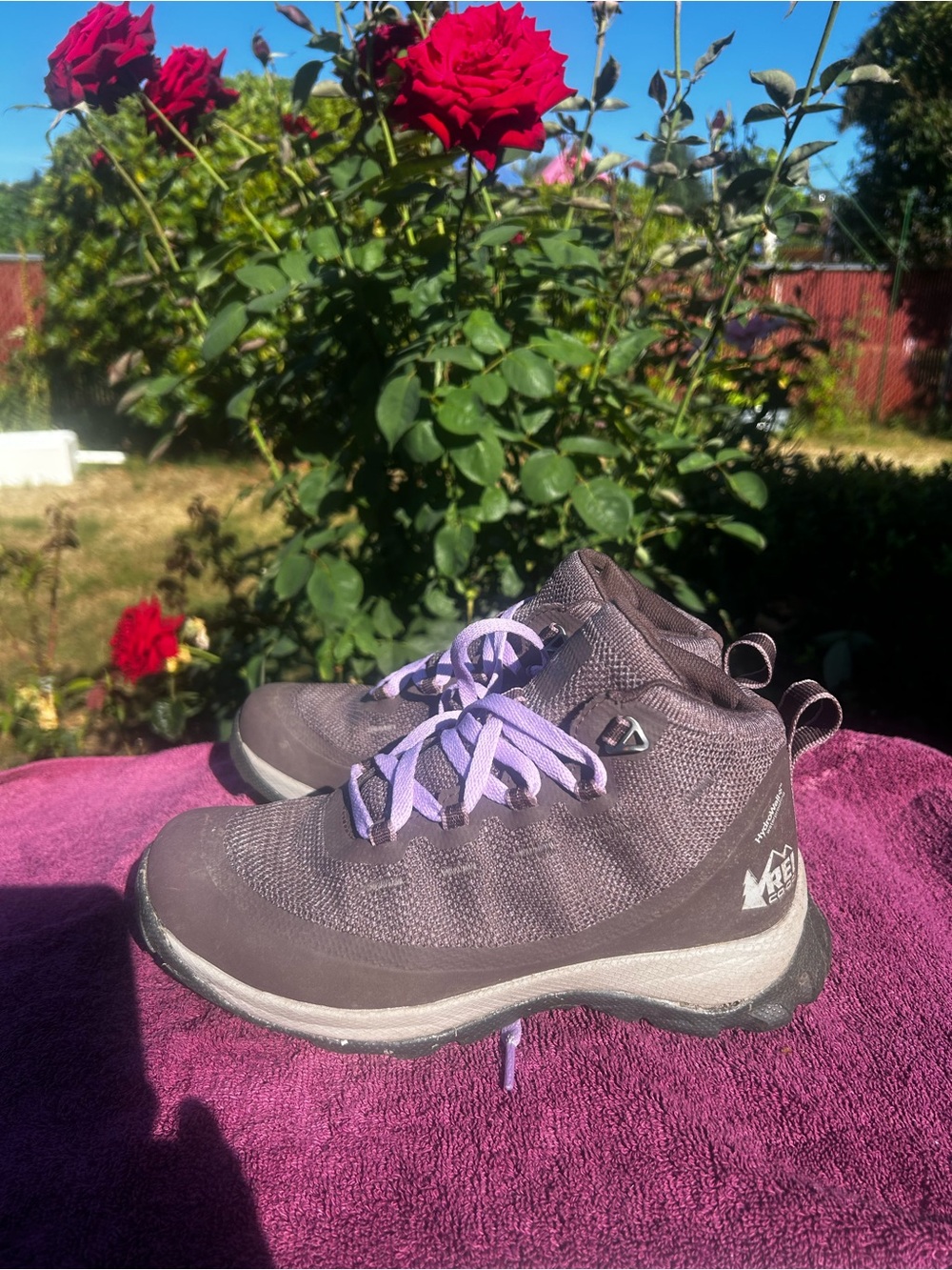 REI Flash Women’s Dusty Light Pink Gray Waterproof Lace-Up Hydrowall Boots Sz 7